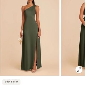 Birdy Grey One-Shoulder Olive Dress